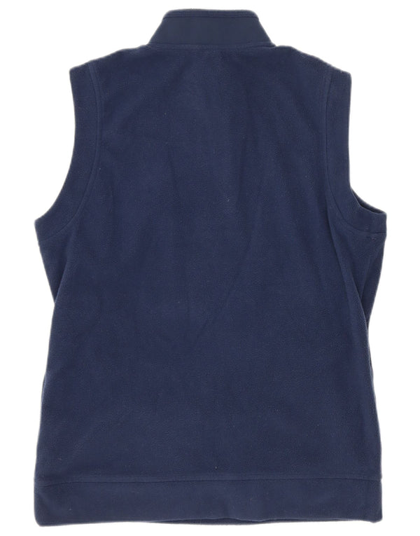 Adidas Pull polaire sans manches à col zippé pour garçon 11-12 ans Bleu marine