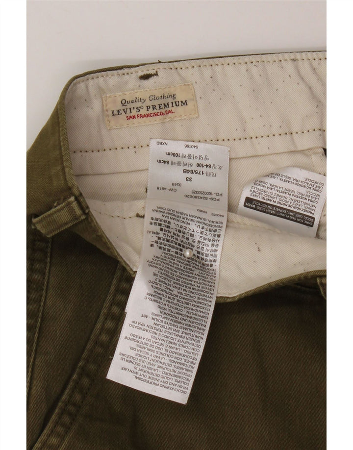 LEVI'S Short Chino Homme W33 Coton Kaki Moyen