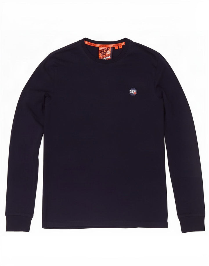 Superdry Haut à manches longues en coton bleu marine moyen