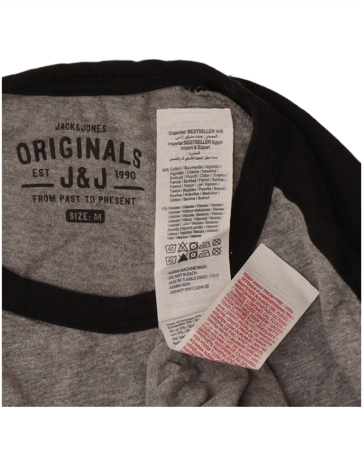 Jack & Jones Haut à Manches Longues Homme Gris Moyen Coton