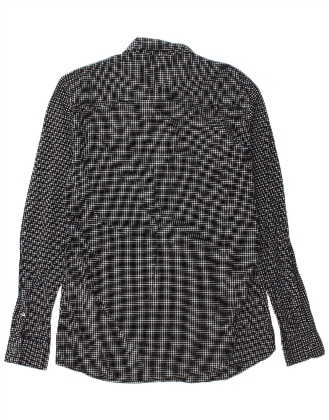 French Connection Chemise Slim Fit en Flanelle Homme Noir à Carreaux en Coton