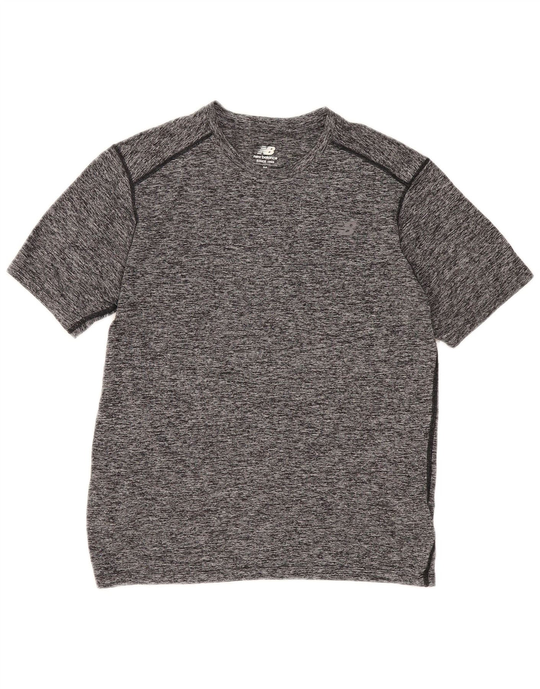 New Balance T-Shirt Homme Gris Moyen Moucheté Polyester