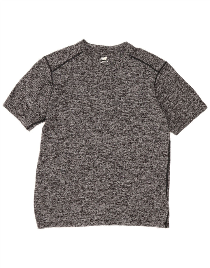 New Balance T-Shirt Homme Gris Moyen Moucheté Polyester