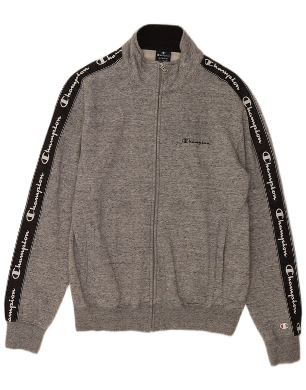 Champion Veste de Survêtement Graphique Homme Gris Moyen Chiné Coton