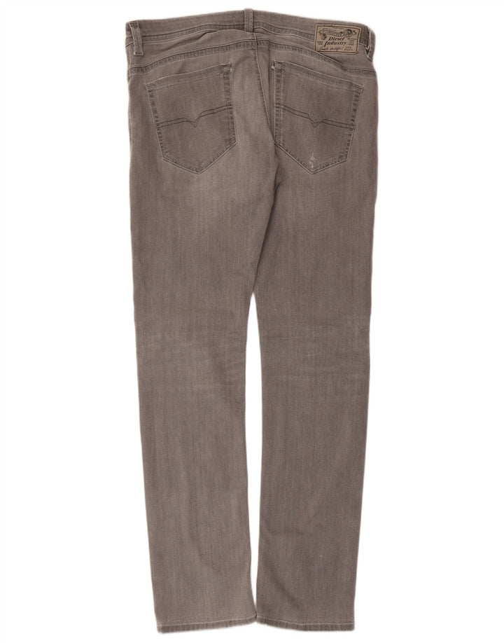 DIESEL Jean skinny Thavar Slim Femme W34 L32 Gris Coton