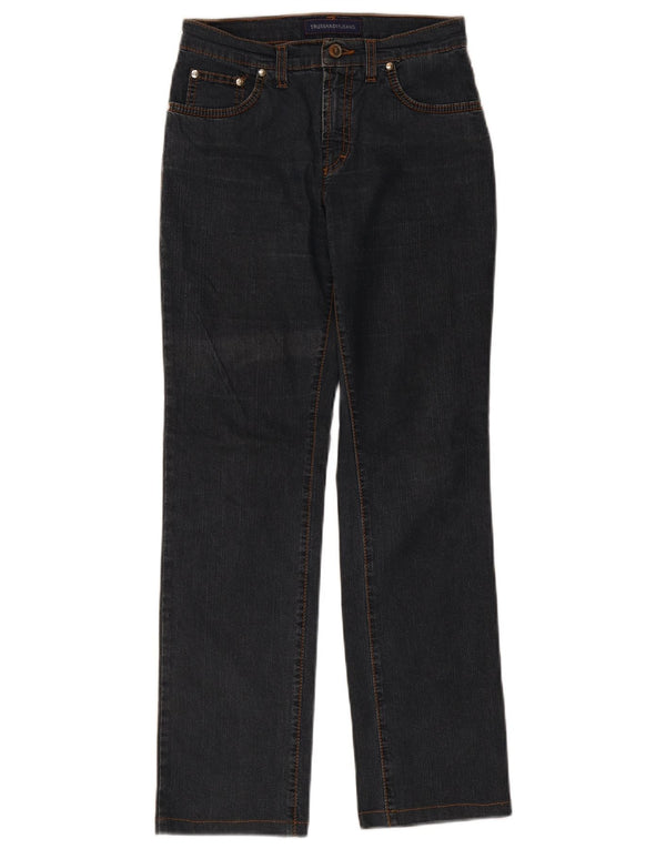 Trussardi Femme Jean Droit W26 L29 Bleu Marine Coton