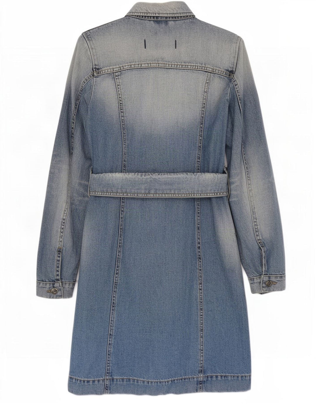 Gas Manteau en denim pour femme UK 10 Petit coton bleu