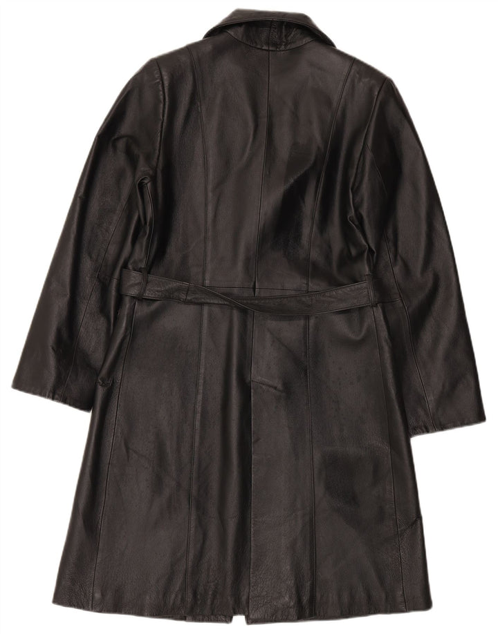 LAVORAZIONE ARTIGIANALE Manteau en Cuir Femme IT 44 Cuir Noir Moyen