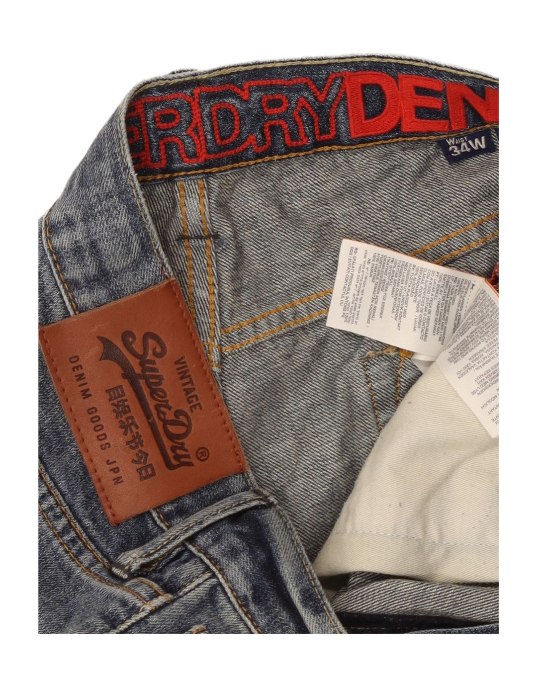 SUPERDRY Short en Jean Homme W34 Grand Bleu Coton