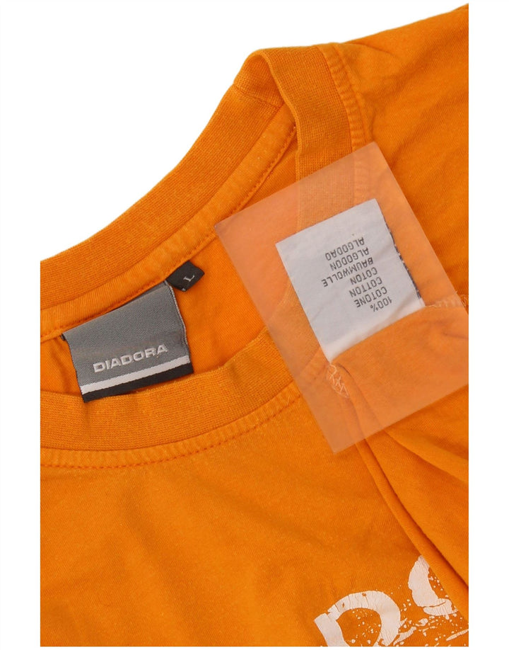 DIADORA T-Shirt Graphique Homme Grand Orange Coton