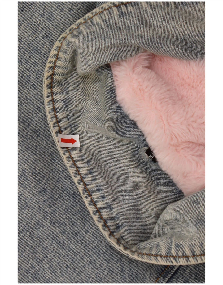 NOUVELLE COLLECTION Veste en jean surdimensionnée à manches 3/4 pour femme UK 10 Petit Bleu