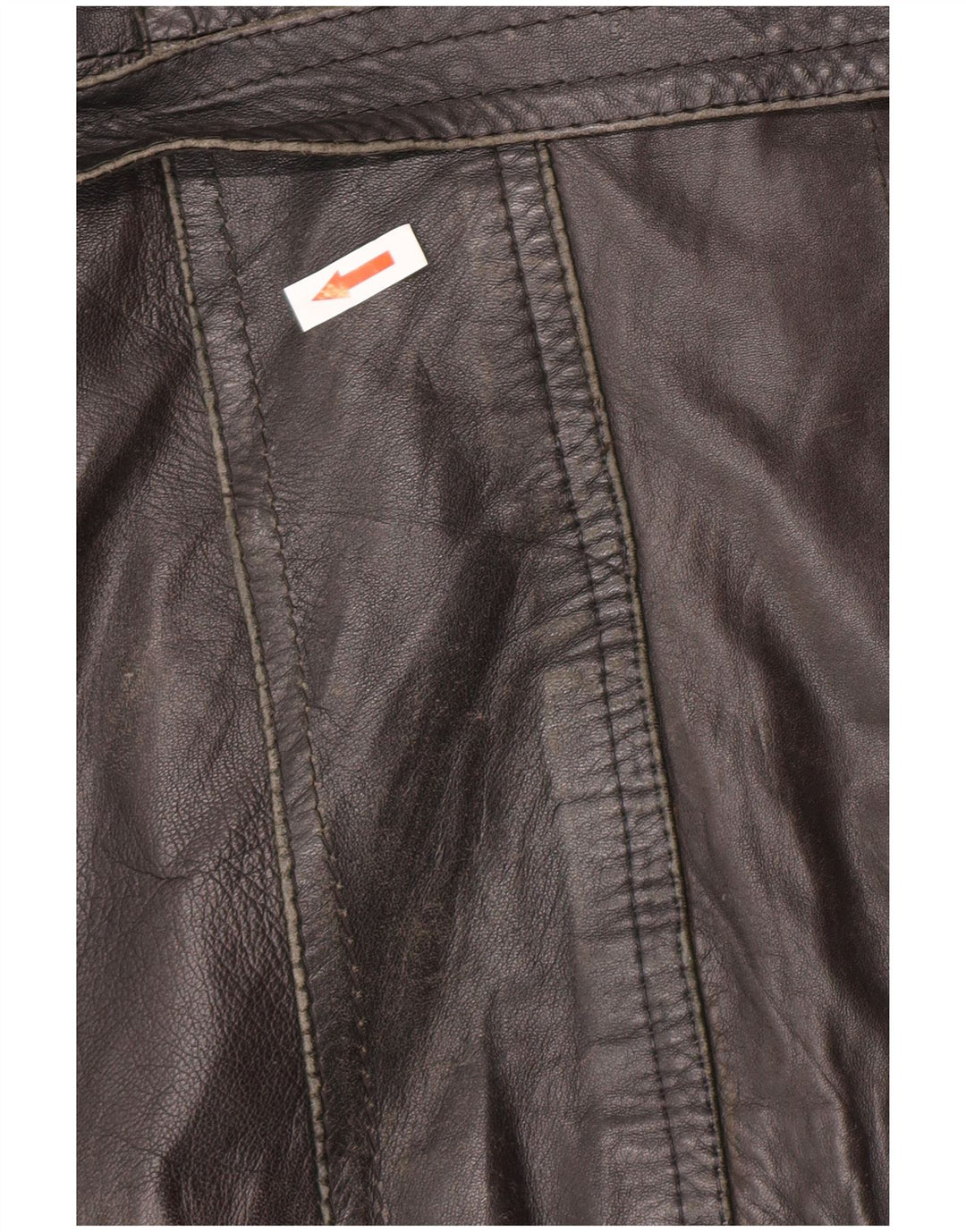 veste en cuir double boutonnage vintage pour hommes UK 34 XS Noir Rétro