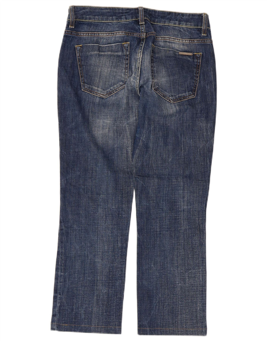 Massimo Dutti Jean court W27 L25 en coton bleu pour femme