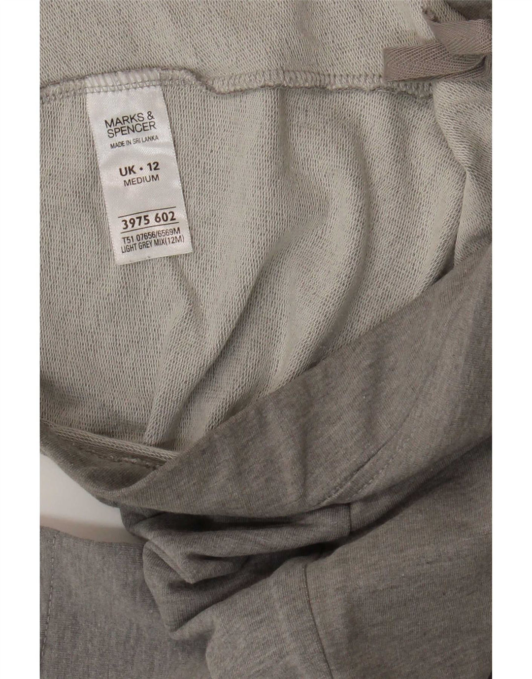 Marks & Spencer Pantalon de survêtement pour femme UK 12 Gris moyen Coton