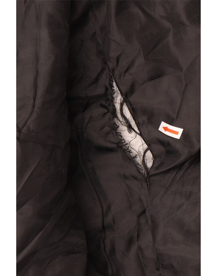 Guess Veste matelassée graphique pour femme UK 10 Small Noir Polyester