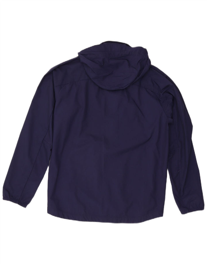 Puma Veste de pluie à capuche pour homme UK 38 Bleu marine moyen Nylon