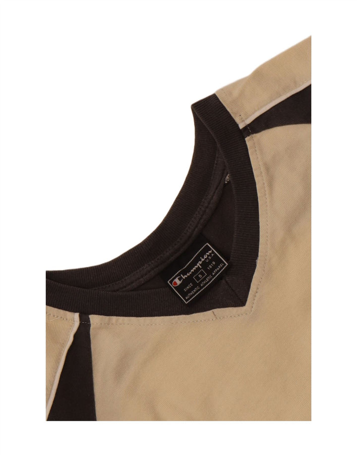 Champion T-Shirt Homme Petit Blanc Cassé Colourblock