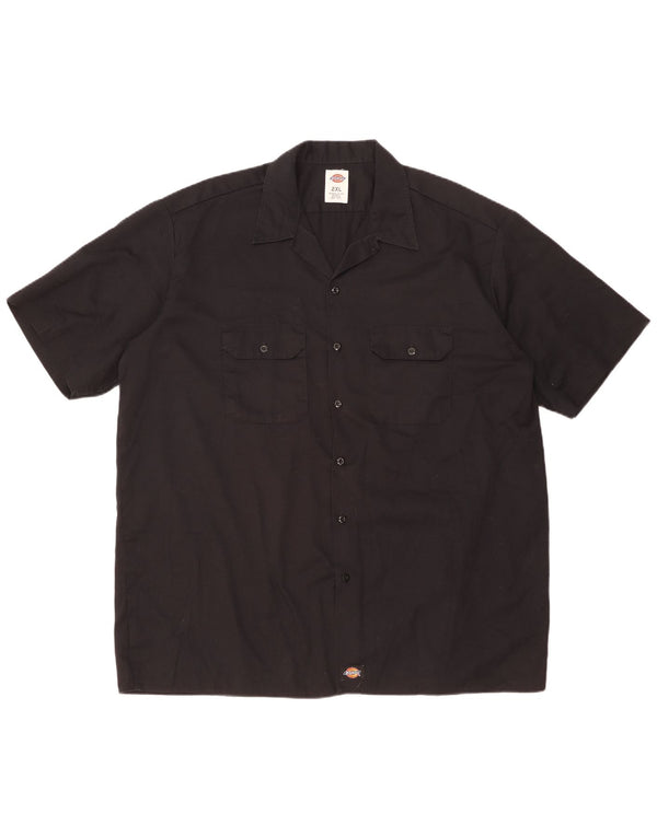 DICKIES Chemise à manches courtes pour hommes 2XL Noir Polyester