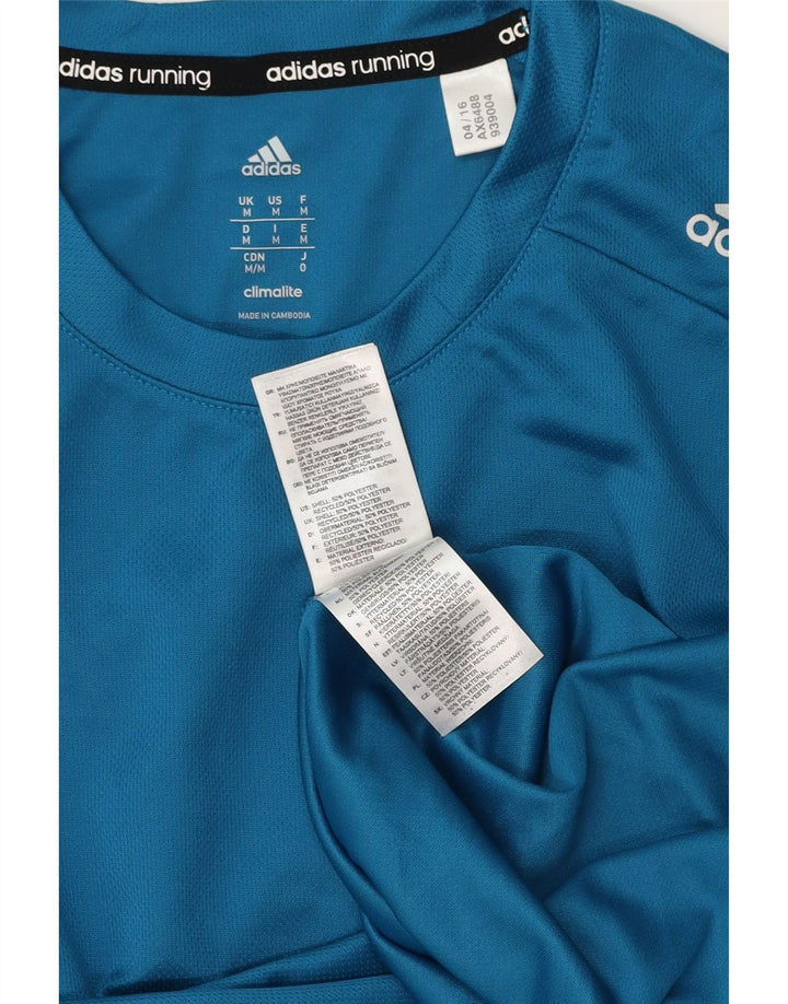 ADIDAS Haut Climalite Manches Longues Homme Bleu Moyen Polyester