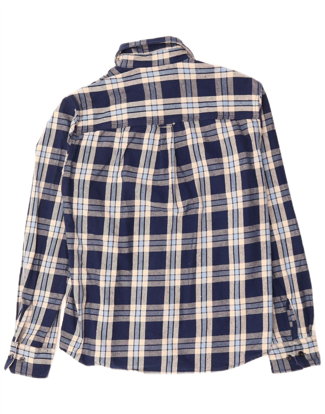 JACK & JONES Chemise Flanelle Homme Bleu Marine Moyen à Carreaux Coton