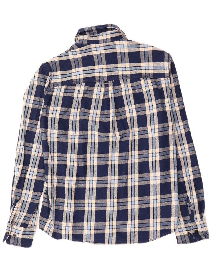 JACK & JONES Chemise Flanelle Homme Bleu Marine Moyen à Carreaux Coton