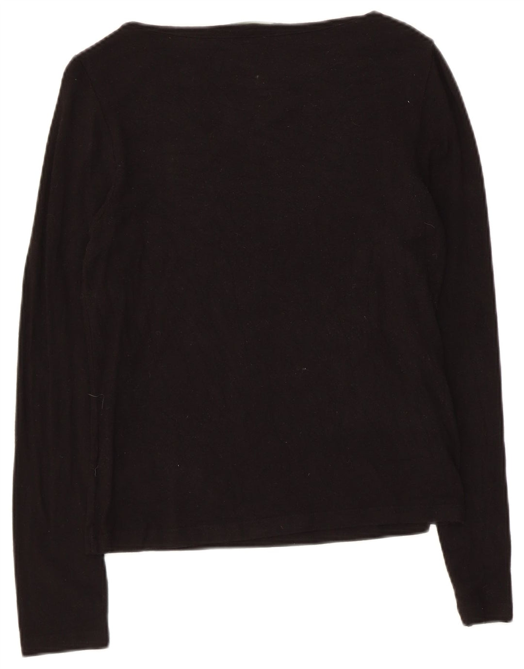 Ralph Lauren Femme Petite Top Manches Longues UK 8 Petite Rayonne Noire