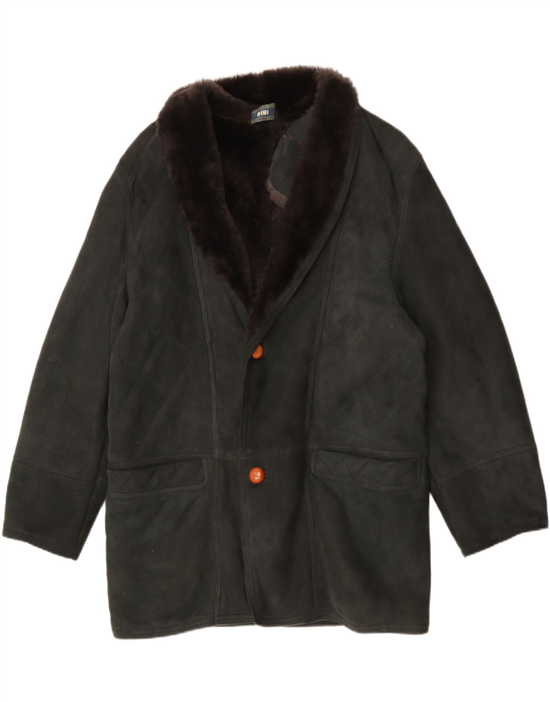 Dibi Veste en peau de mouton pour homme IT 50 Large Kaki