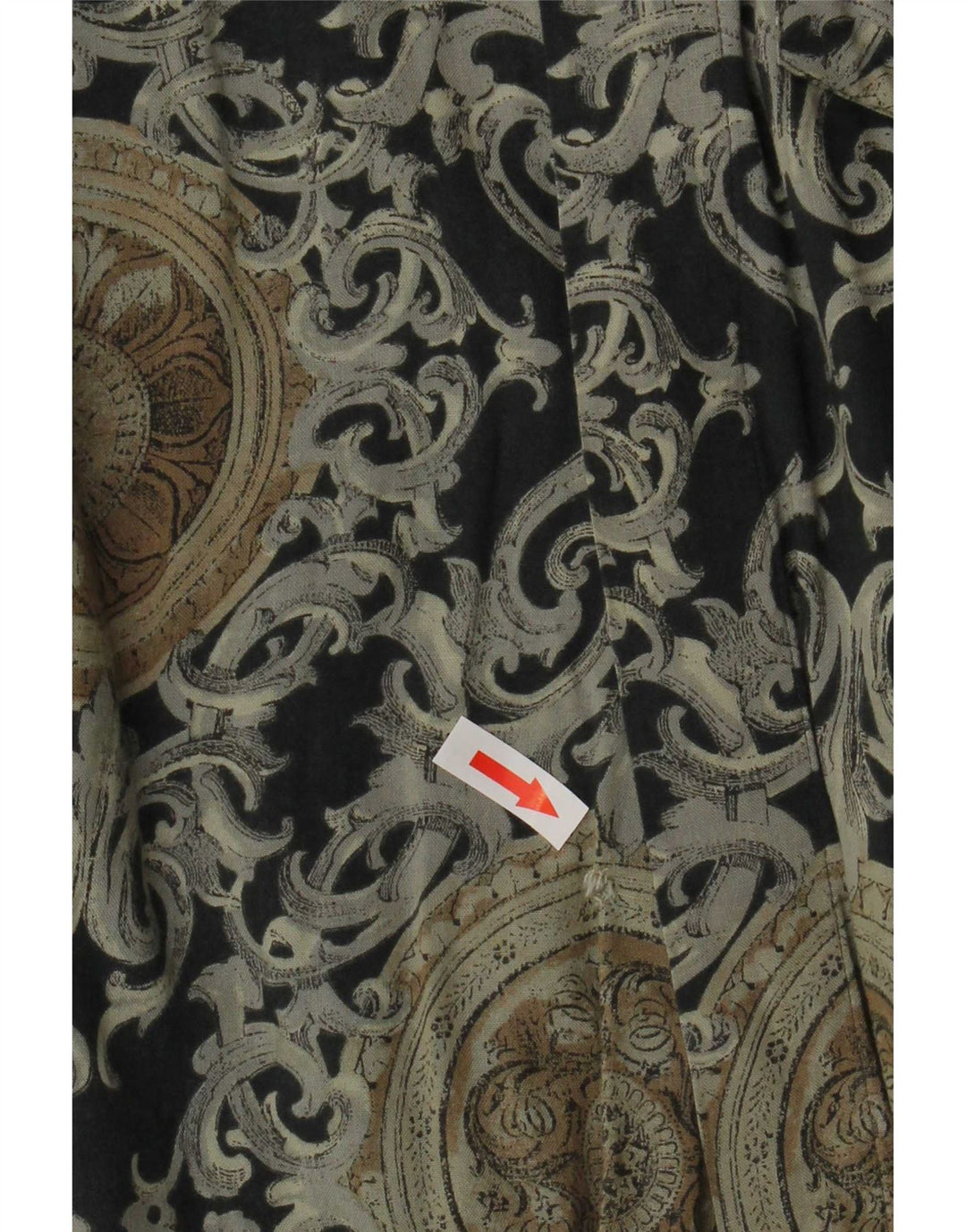 Chemise homme vintage Grand Paisley Noir
