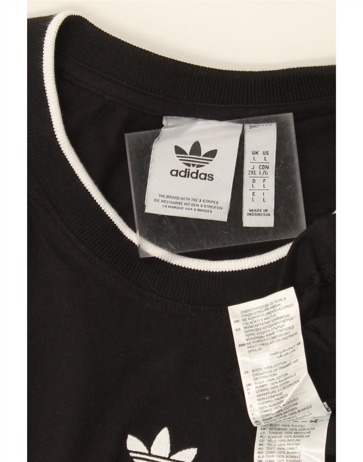 ADIDAS T-Shirt Homme Haut Large Noir Coton