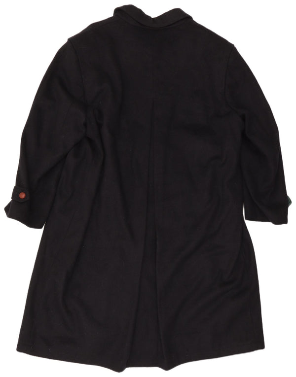ETON BLUES Mens Overcoat IT 54 2XL Navy Blue Wool