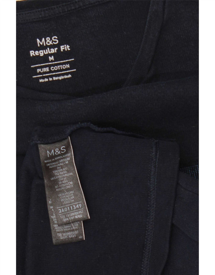 Marks & Spencer T-shirt pour femme UK 44 Bleu marine moyen rayé