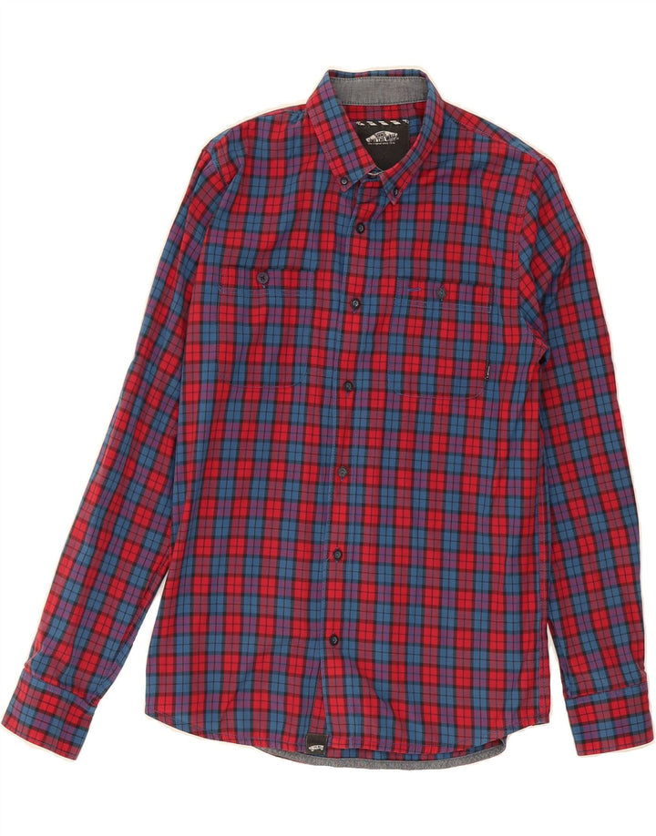 VANS Mens Shirt Small Red Check Cotton Vintage Vans and Second-Hand Vans from Messina Hembry 