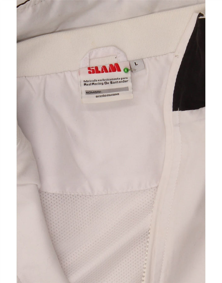 Slam Veste de Survêtement Graphique pour Homme Grand Blanc Colorblock Polyester