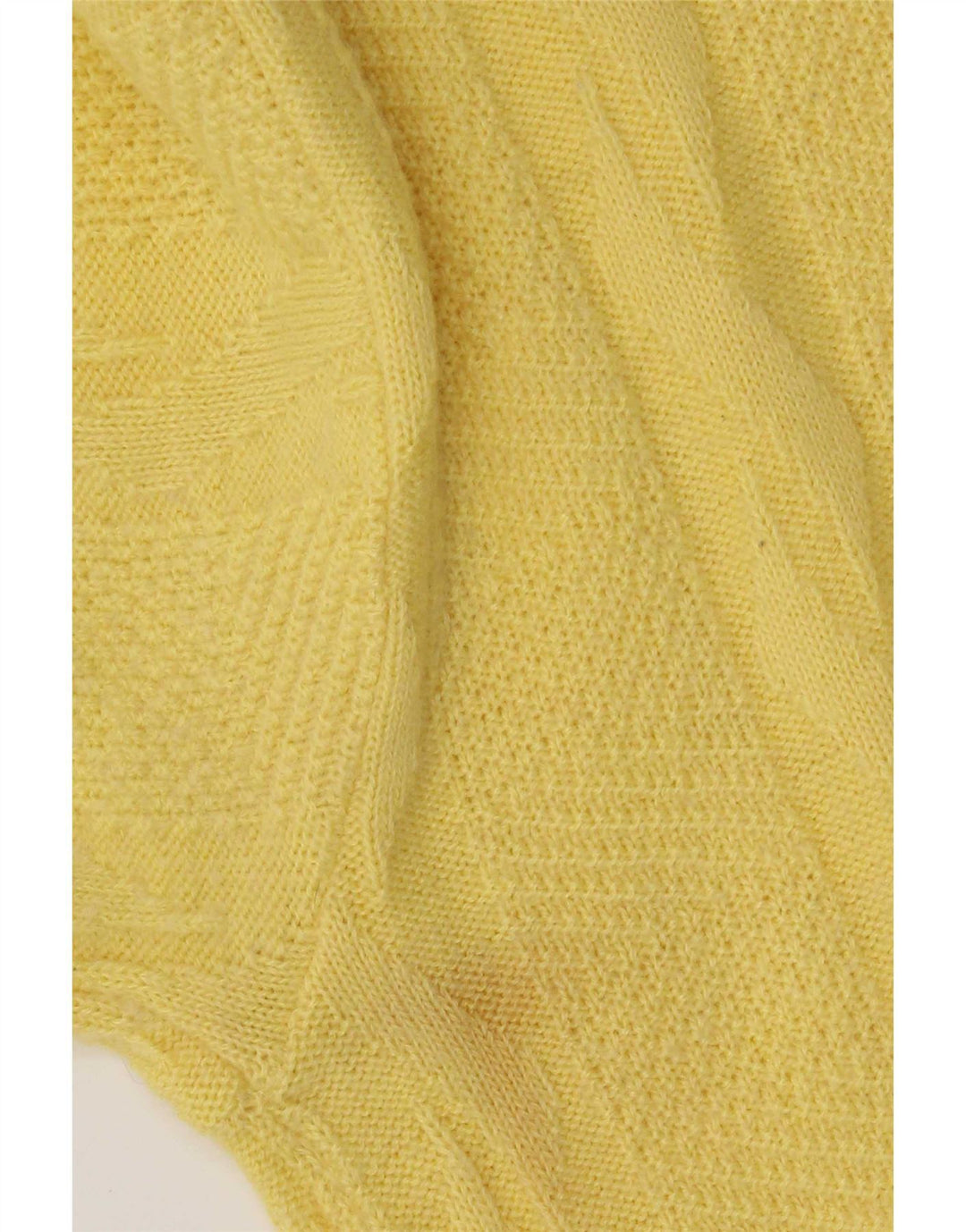 vintage Mens Polo Neck Jumper Pull Grande Laine Jaune