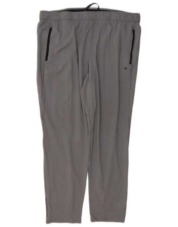 RUSSELL ATHLETIC Mens Tracksuit Trousers 2XL Grey Polyester