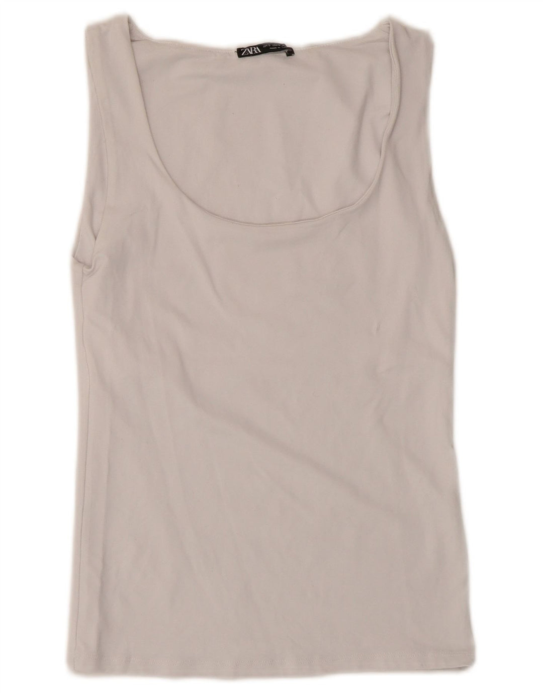 Zara Femme Débardeur UK 8 Petit Blanc Polyamide