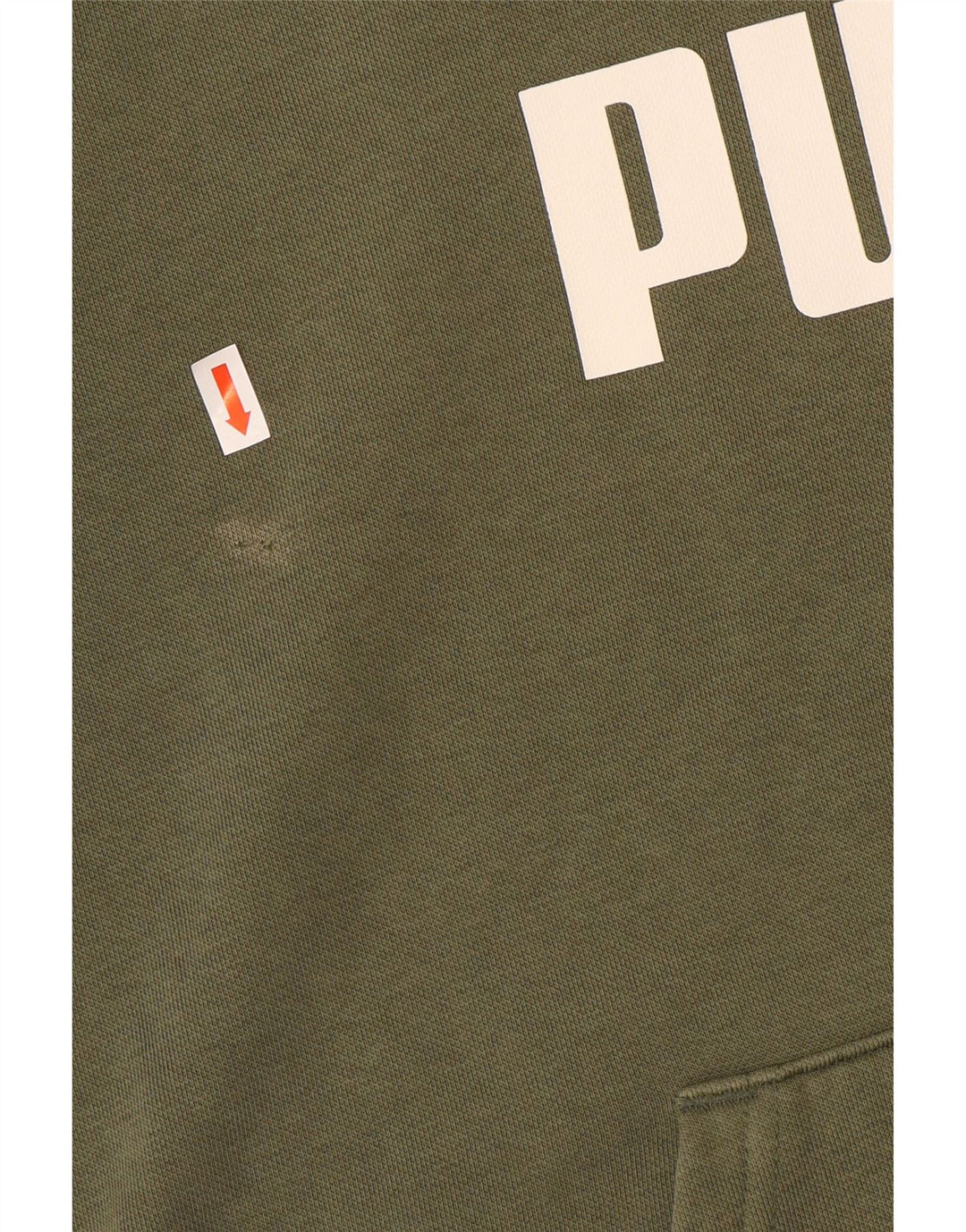 Puma Pull à Capuche Graphique Homme Kaki Moyen Coton