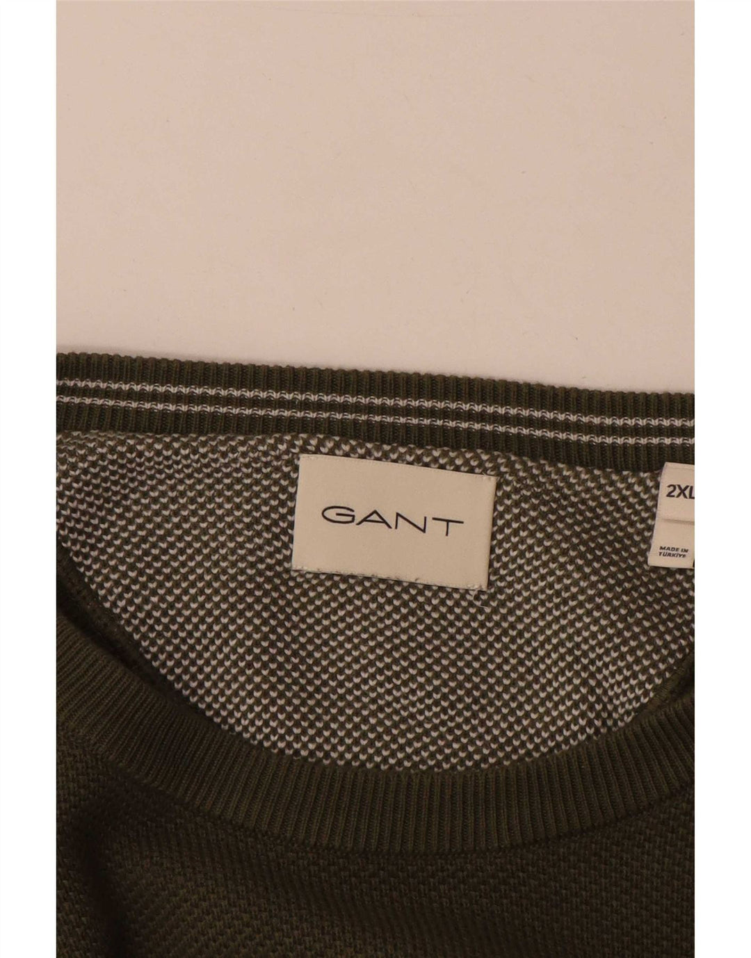 Gant Pull à col rond pour homme 2XL en coton kaki