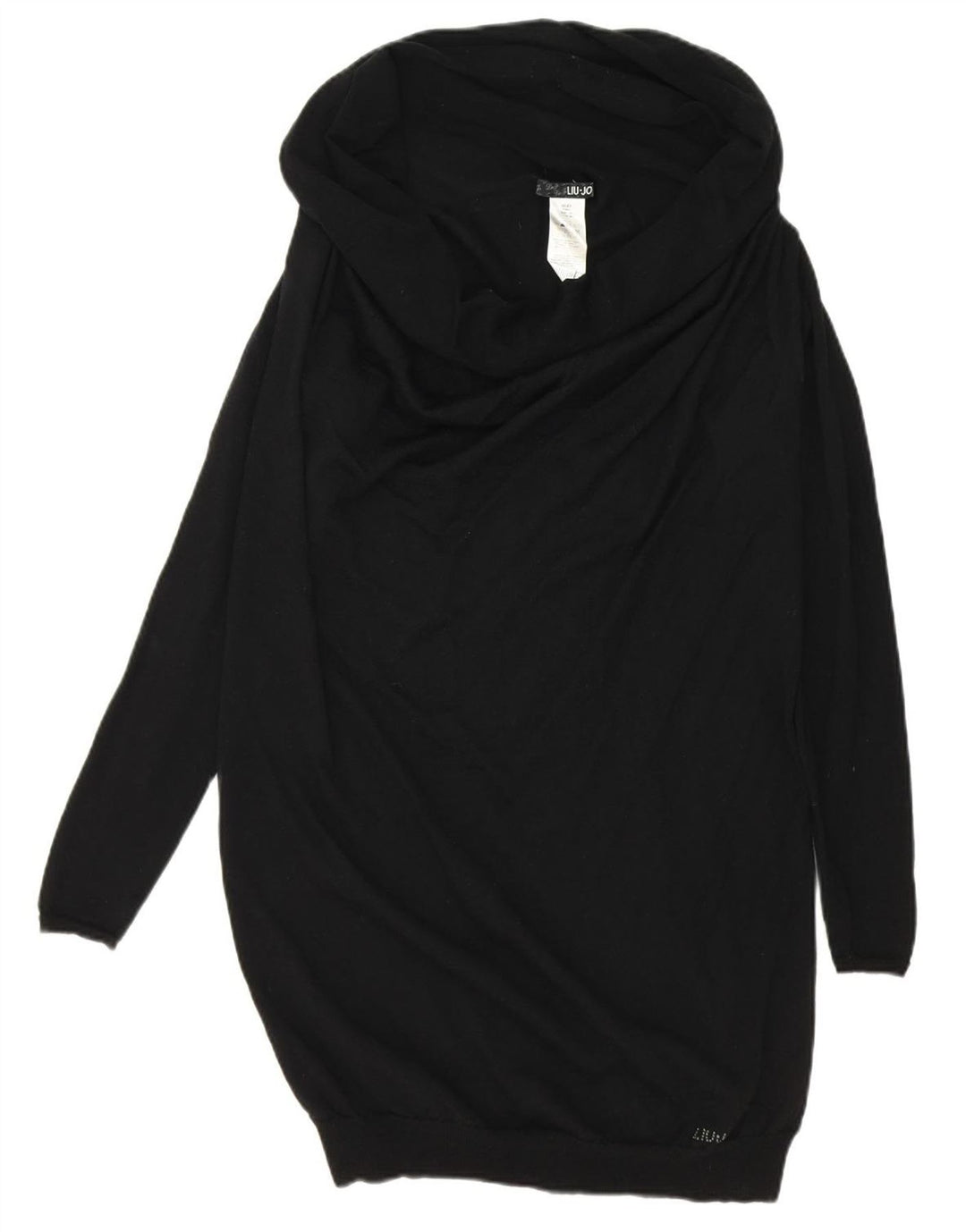 LIU JO Womens Roll Neck Long Sleeve Jumper Dress IT 42 Medium Black