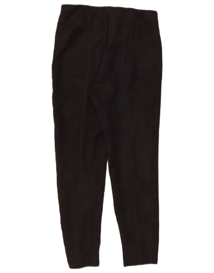 Pantalon décontracté slim femme Zara Large W32 L26 Polyester noir