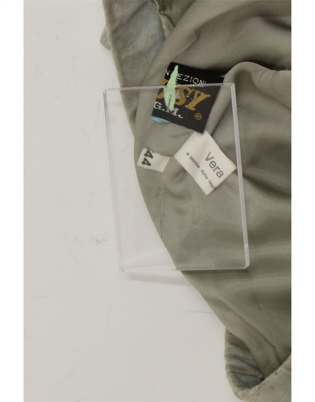VINTAGE Womens Leather Jacket IT 44 Medium Grey Leather Vintage Vintage and Second-Hand Vintage from Messina Hembry 