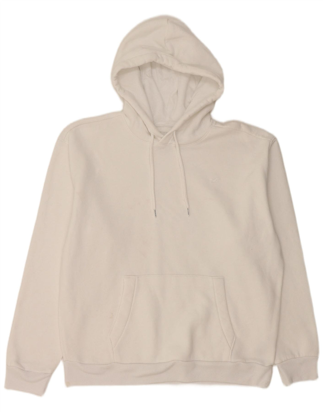 HOLLISTER Pull à capuche pour homme Large Blanc Coton