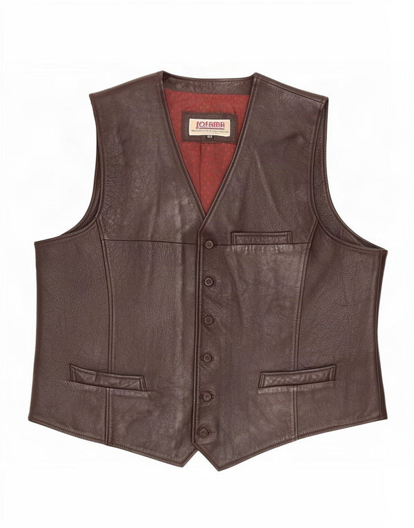 Jofama Gilet en cuir pour homme IT 60 3XL Marron