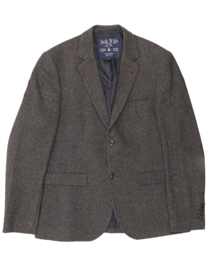 Jack Wills Veste Blazer 2 Boutons Homme UK 42 XL Laine Grise