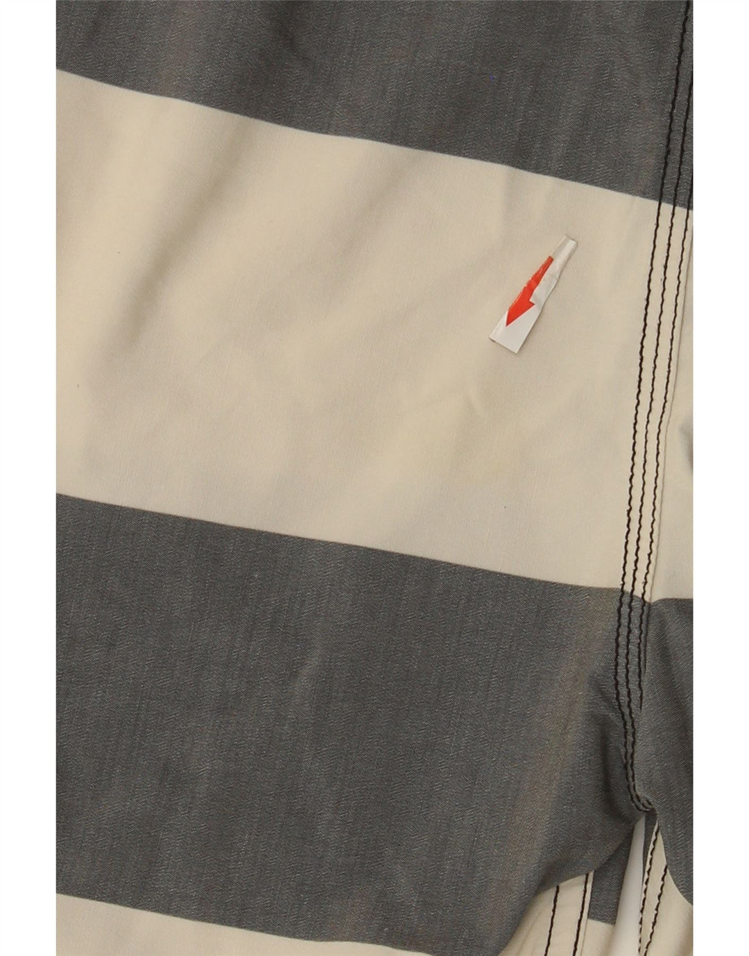 Quiksilver Short de Bain Homme Large Rayé Blanc Cassé Polyester