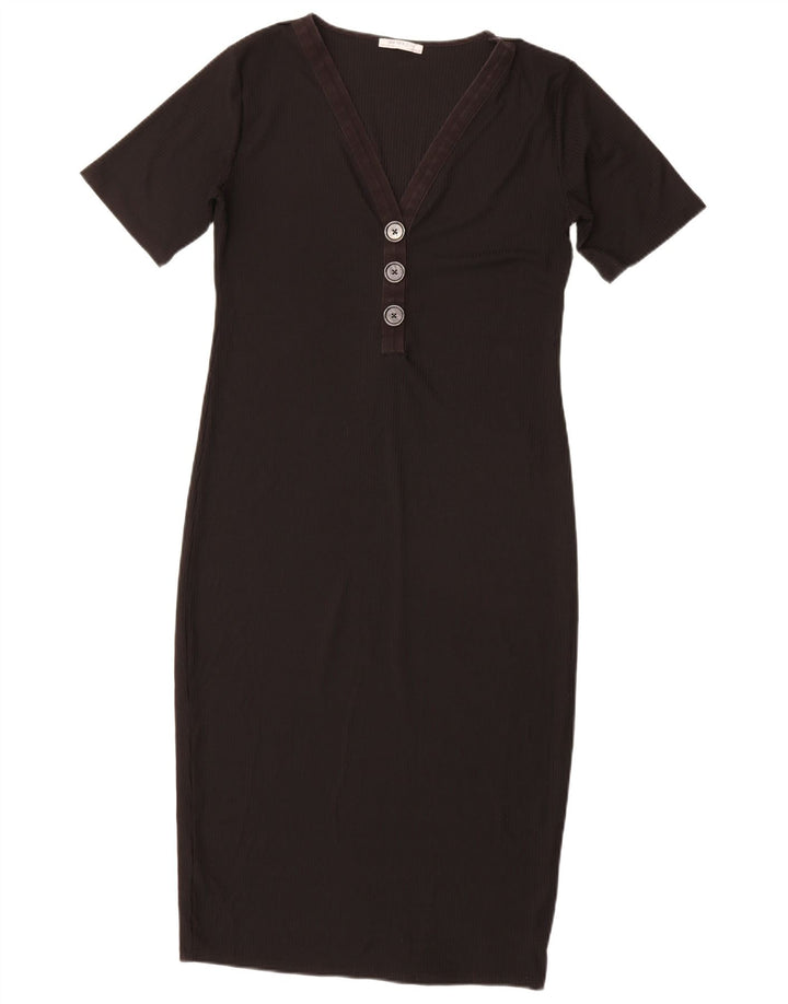 Robe fourreau Trafaluc Zara Femme UK 14 Large Noir Polyester