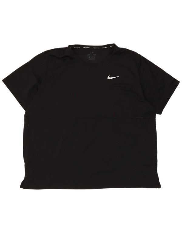 Nike Hommes Dri Fit T-Shirt Haut 2XL Noir Polyester