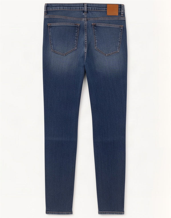 Massimo Dutti Jean skinny taille moyenne pour femme EU 38 Small W28 L29 Bleu Coton