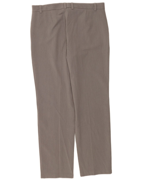 Marks & Spencer Pantalon droit décontracté pour femme UK 12 Medium W32 L30 Gris