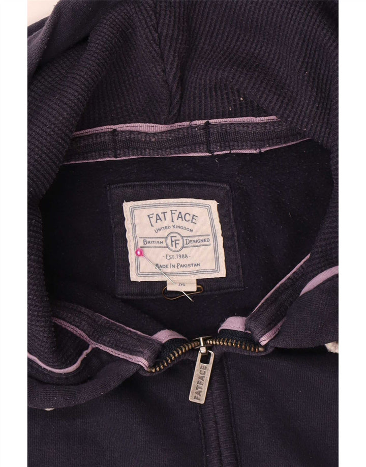 Fat Face Sweat à capuche zippé pour homme en coton bleu marine moyen
